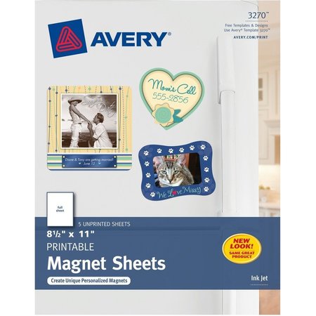 AVERY Sheets, Magnetic, Printable 5PK AVE3270